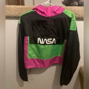 NASA Neon Pullover Windbreaker